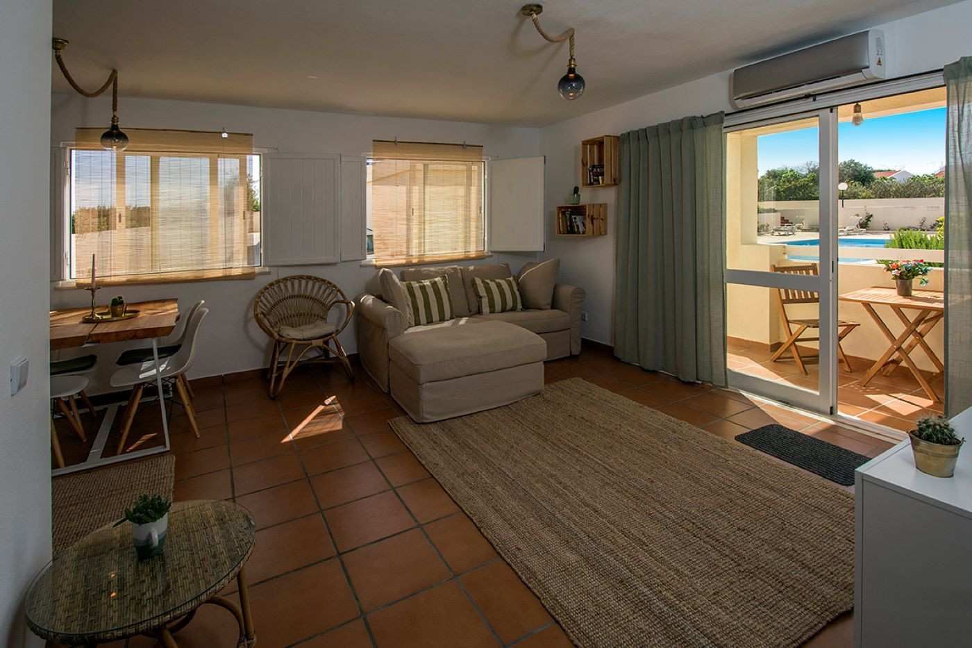 Wohnzimmer der Ferienwohnung Casa Cactus in Sagres